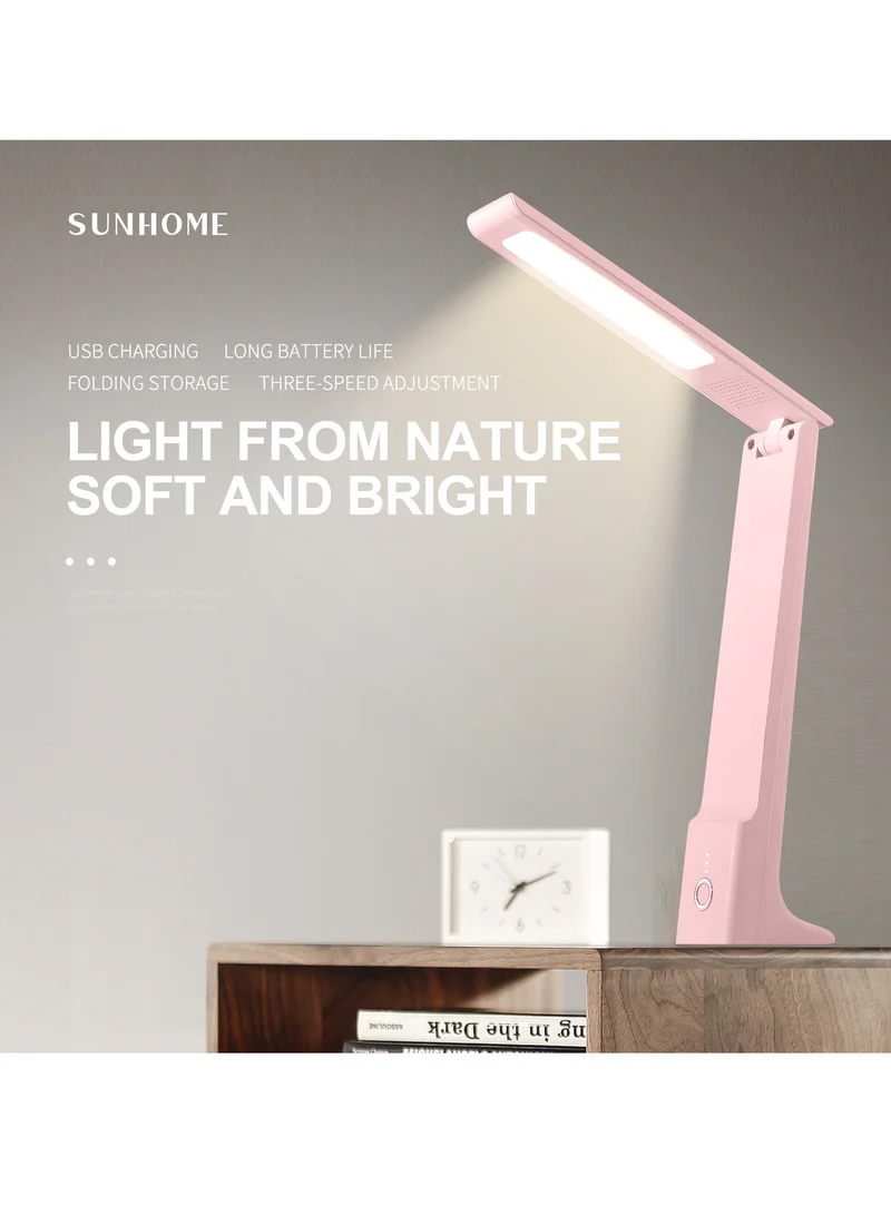 صن هوم SUNHOME Rechargeable LED Desk Lamp Pink