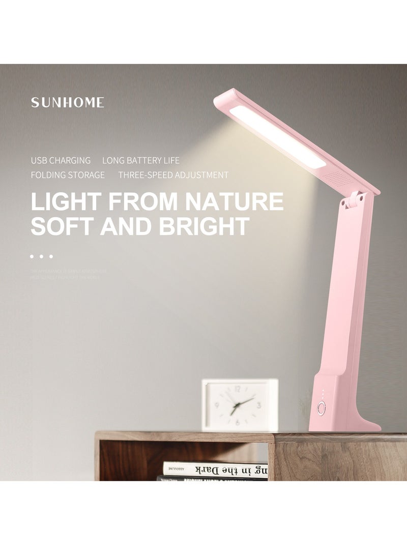 Sunhome مصباح مكتب LED قابل لإعادة الشحن باللون الوردي من SUNHOME - Image 3