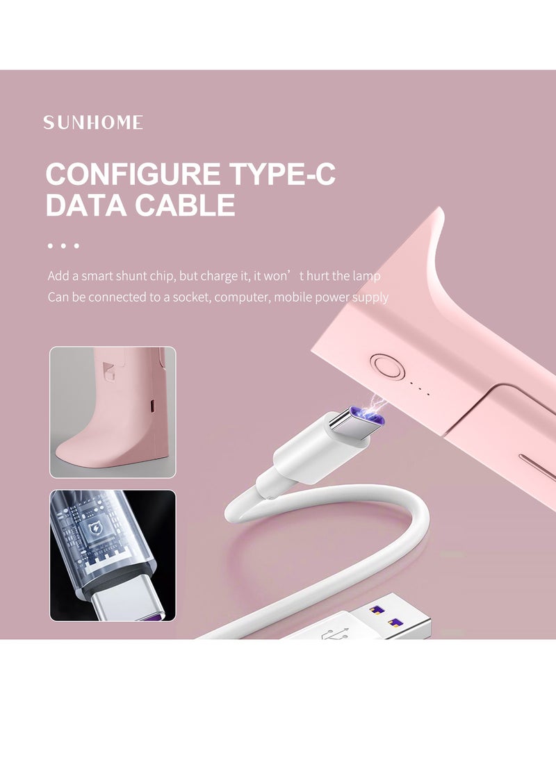 Sunhome مصباح مكتب LED قابل لإعادة الشحن باللون الوردي من SUNHOME - Image 4