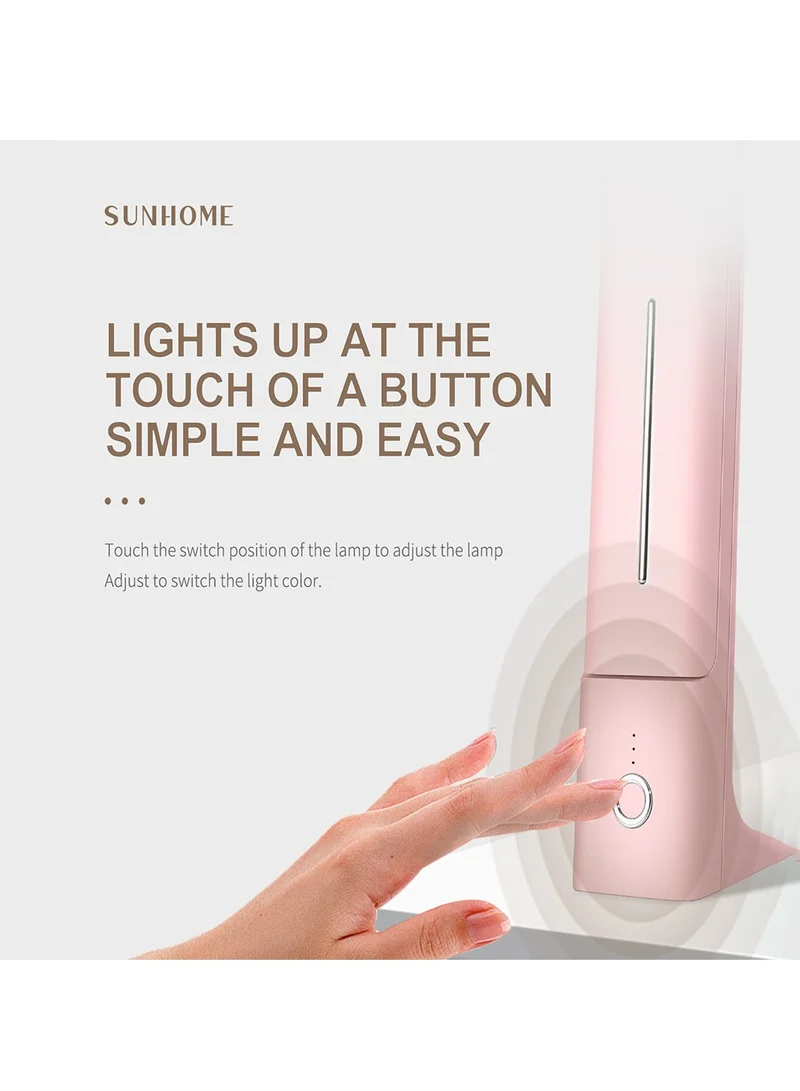 صن هوم SUNHOME Rechargeable LED Desk Lamp Pink