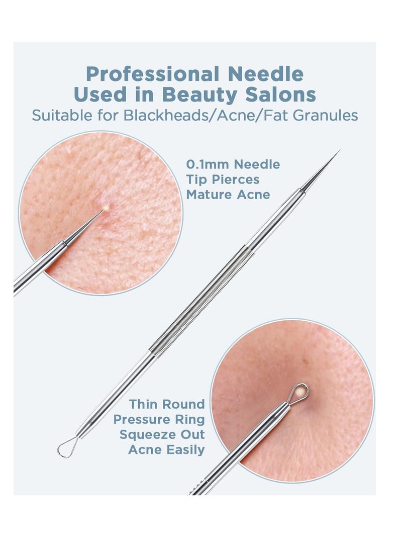 Bestope - Bestope Blackhead Remover Tool, Pimple Popper Tool Kit, Blackhead Extractor Tool for Face, Extractor Tool for Comedone Zit Acne Whitehead Blemish, Stainless Steel Extraction Tools - Image 1