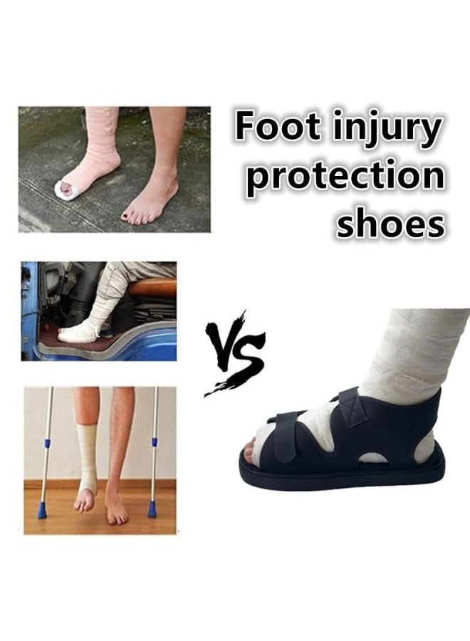OSHIMA Post-Op Shoe, Broken Toe Open Walking Shoe, Surgical Walking Cast Boot for Broken Foot Or Toe, Adjustable Straps Post Surgery Brace Foot for Fracture Recovery for Left or Right (M) - Image 3