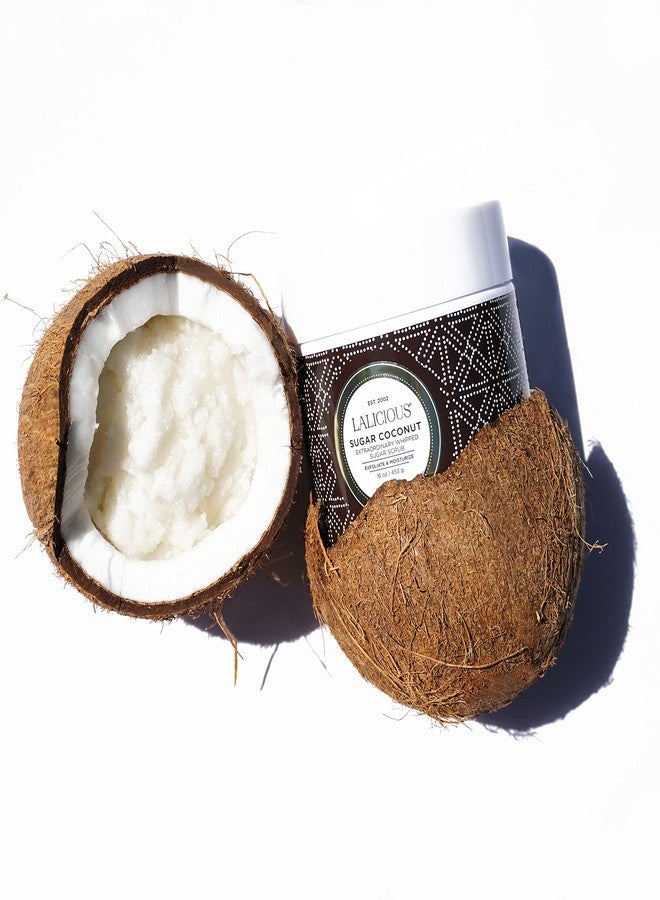LaLicious Sugar Coconut Extraordinary Whipped Sugar Scrub - Cane Sugar Body & Foot Scrub, Exfoliating & Moisturizing Skin Care with Coconut Oil & Honey, No Parabens (2oz) - Image 4