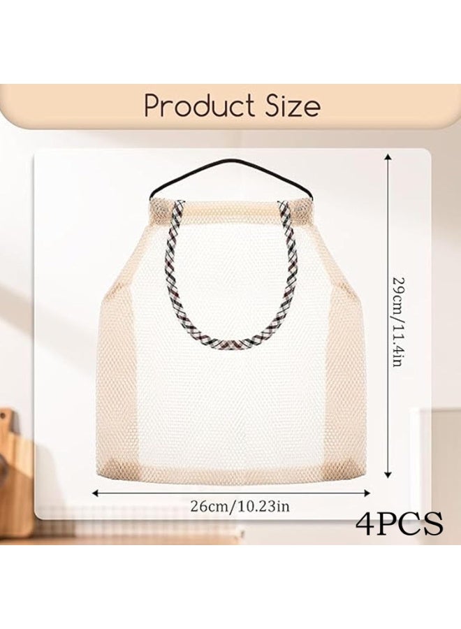 Bluejw 4PCS Grocery Bags, Shopping Bag, Reusable Hanging Storage Mesh Bags Durable & Strong Fruit and Vegetable Mesh Bags/Pulling resistance Storage Tote Bags for Garlics, Potatoes, Onions - Image 2