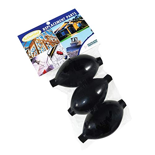 Calculated Industries 1103 AirShim Inflation Bulbs Value Pack - 3 Genuine Air Shim Rubber Inflation Pump Bulbs | Fits Most Brands Universal-Fit Replacements or Spares | Black, 3 ¼ inch long | 3-Pack - Image 1