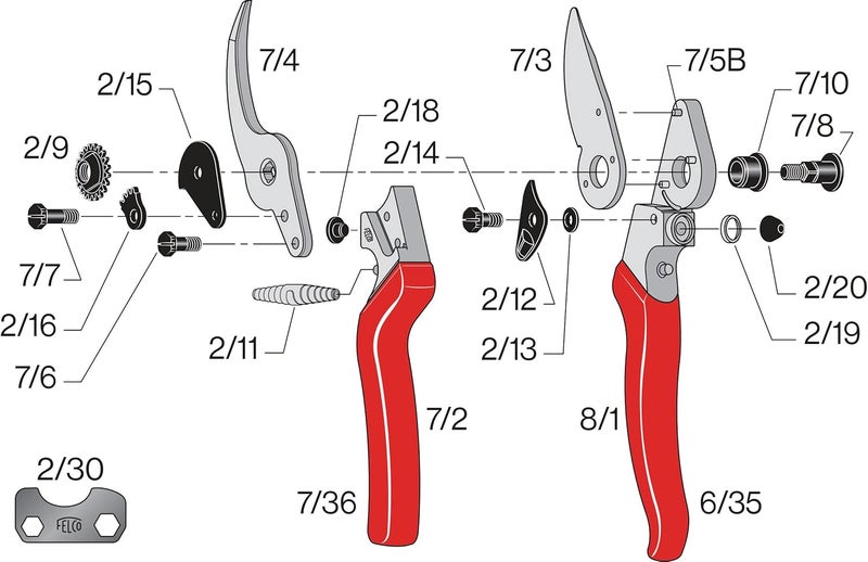 Felco Ergonomic Hand Pruner with 1-Inch Cutting Capacity - F 8 Model - Image 3