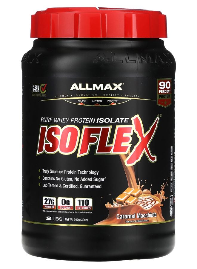 Allmax ISOFLEX® Pure Whey Protein Isolate Caramel Macchiato 2 lbs (907 g) - Image 2