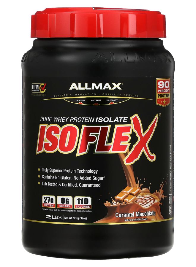 Allmax ISOFLEX® Pure Whey Protein Isolate Caramel Macchiato 2 lbs (907 g) - Image 1