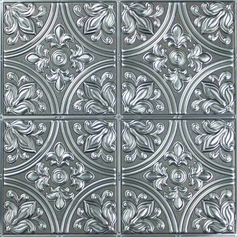 RoomMates TIL4624FLT StickTiles Silver Tin Peel and Stick Tile - Image 4