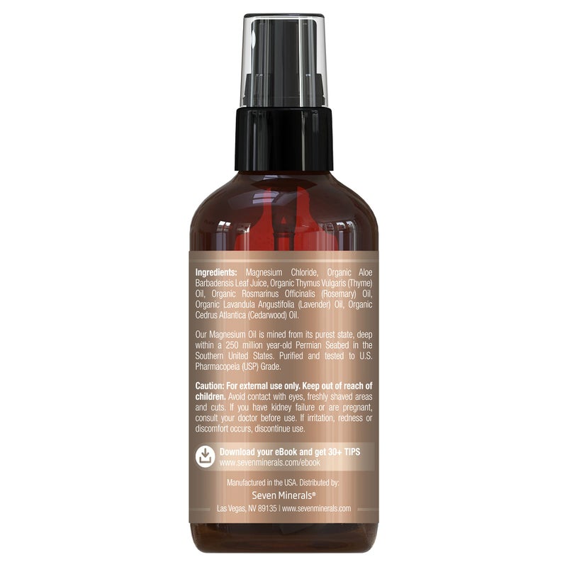 Seven Minerals Anti-hair Loss Treatment - Magnesium Spray for Men and Women | Made in USA - 100 Percent Natural and Organic | eBook Included (New) - Image 4