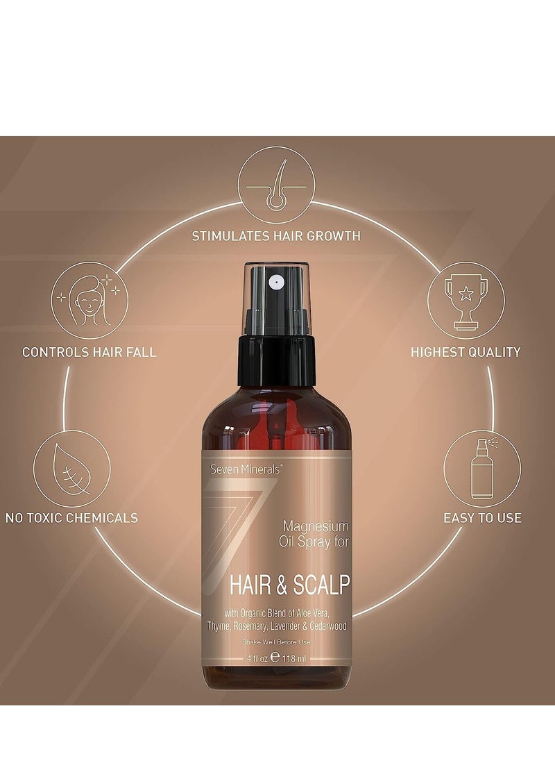Seven Minerals - Seven Minerals Anti-hair Loss Magnesium Spray for Men and Women, 4 Oz - Image 1