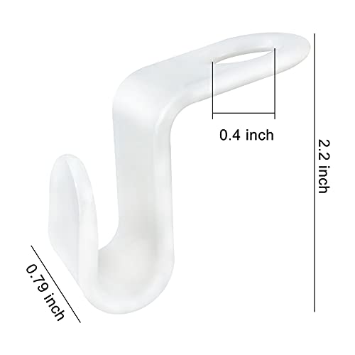 Andiker 40Pcs Clothes Hanger Connector Hooks, Plastic Mini Closet Hanger Organizer, Space Saving Cascading Connection Hooks for Clothes Hangers, White - Image 5