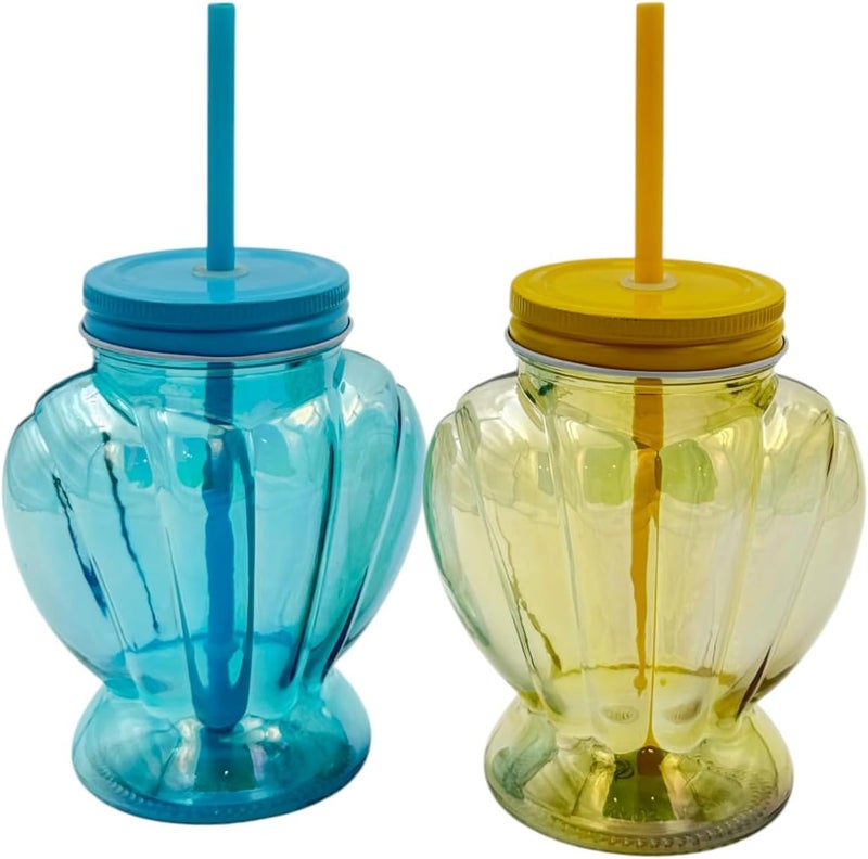 B&D Glass Mason Jar Tumbler with Straw Lid - 450ml - Image 3