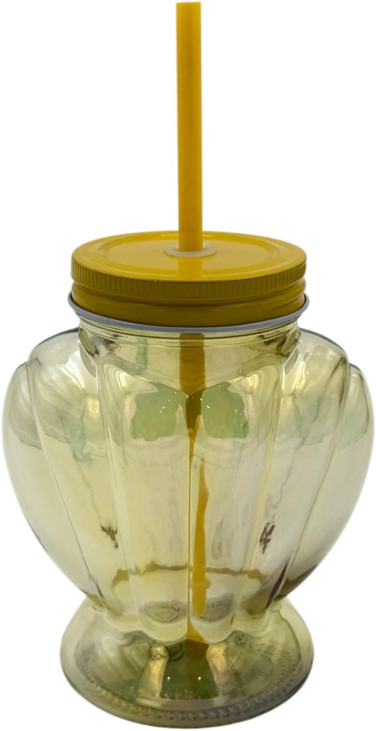 B&D Glass Mason Jar Tumbler with Straw Lid - 450ml - Image 2