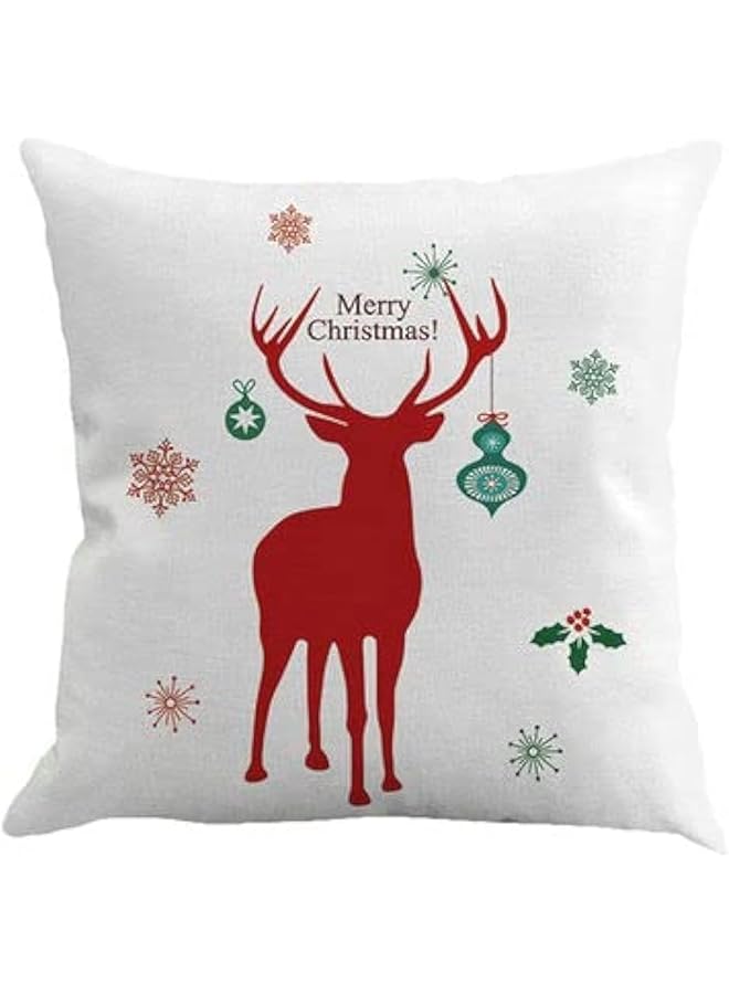 The Bros Christmas Sofa Decoration Cushion Cover White/Red - Image 1