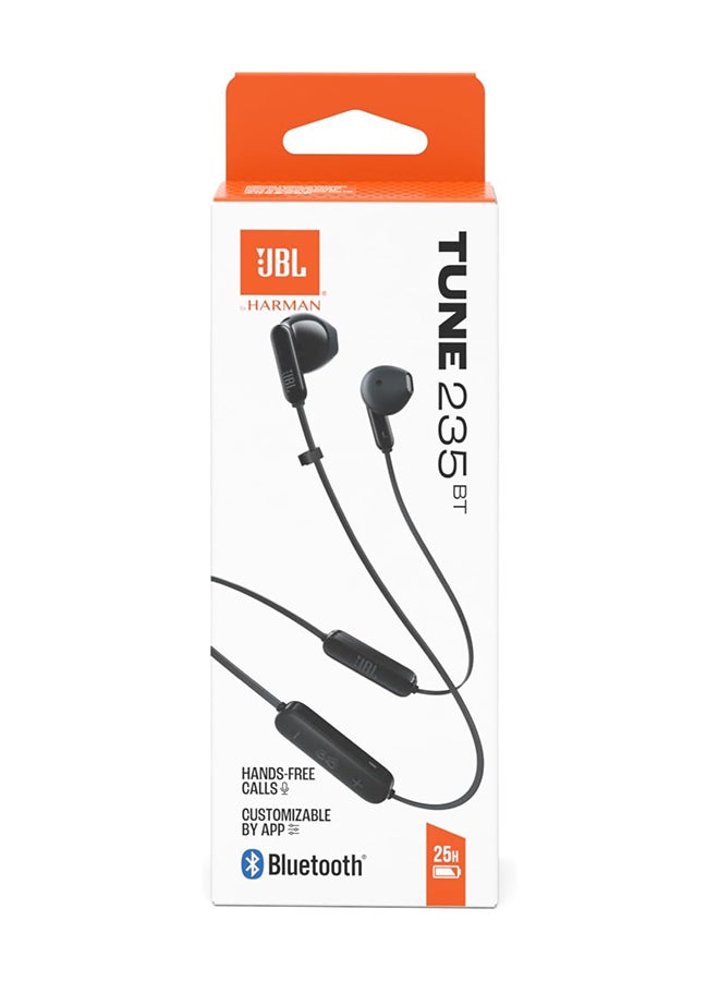 جي بي إل سماعات أذن لاسلكية JBL Tune 235BT مع صوت بيور باس، عمر بطارية 25 ساعة، اقتران سريع من جوجل، اتصال متعدد النقاط، مكالمات بدون استخدام اليدين، مقاومة للماء IPX4، أسود - Image 4