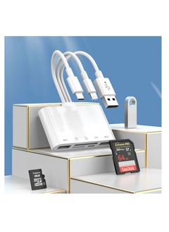 Kiboule 5-in-1 Memory Card Reader, USB OTG Adapter & SD Card Reader for i-Phone/i-Pad, USB C and USB A Devices with Micro SD & SD Card Slots, Supports SD/Micro SD/SDHC/SDXC/MMC  - Image 4
