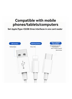 Kiboule 5-in-1 Memory Card Reader, USB OTG Adapter & SD Card Reader for i-Phone/i-Pad, USB C and USB A Devices with Micro SD & SD Card Slots, Supports SD/Micro SD/SDHC/SDXC/MMC  - Image 3