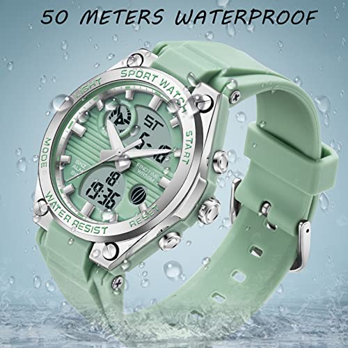 findtime Womens Digital Watch Sport Waterproof Watch Analog Military Tactical Watches LED Backlight Alarm Stopwatch Wrist Watches - Image 4