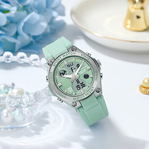 findtime Womens Digital Watch Sport Waterproof Watch Analog Military Tactical Watches LED Backlight Alarm Stopwatch Wrist Watches - Image 2