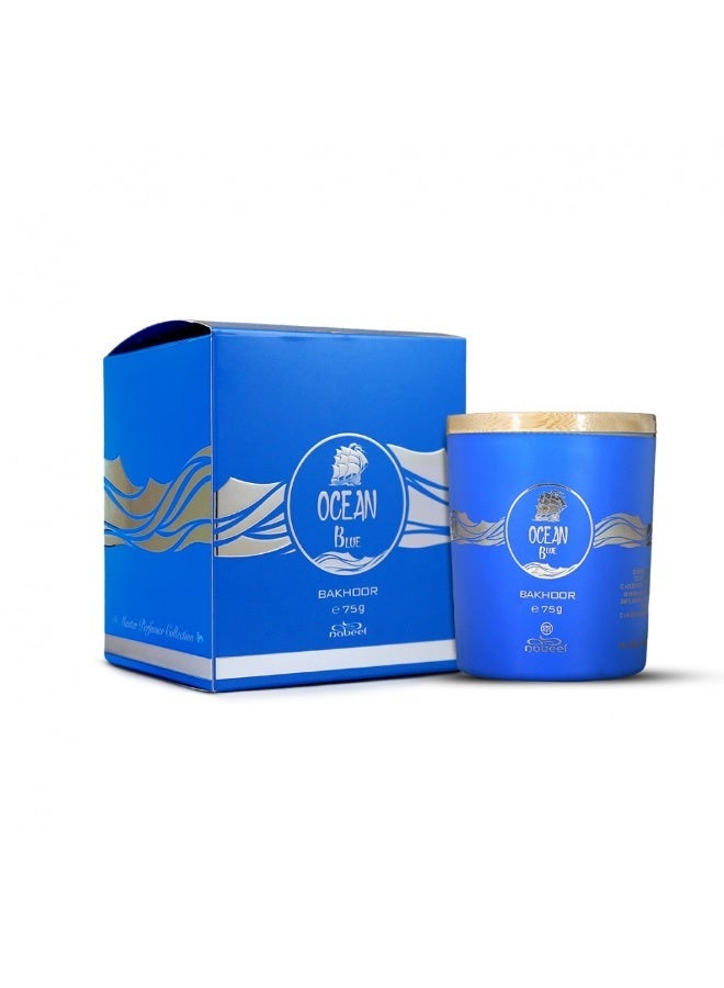 Nabeel Ocean Blue Bakhoor 75g – Long Lasting Fresh Aquatic Arabic Incense for Home & Majlis - Image 1