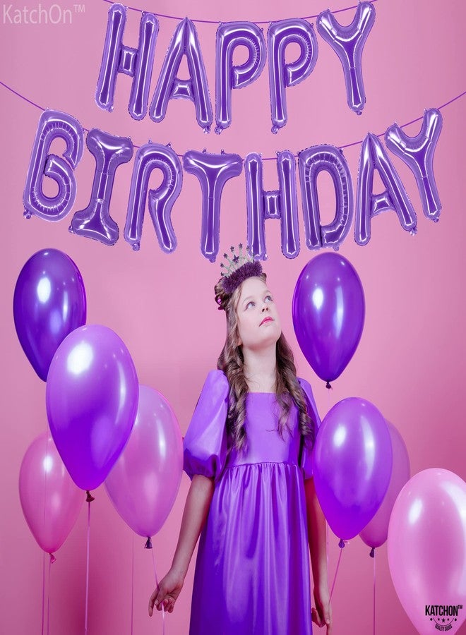 KatchOn, Purple Happy Birthday Balloons - 16 Inch, Helium Supported | Foil Happy Birthday Balloons for Purple Birthday Decorations | happy birthday Balloon Banner, Unicorn Birthday Decorations - Image 5