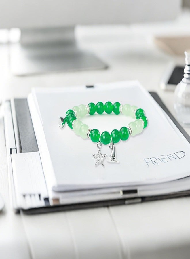 Volare Elphaba Galinda Friendship Matching Bracelets Witch Hat Magic wand BFF Bracelets Best Friend Bracelets for Fans Friends (Pink&Green) - Image 5