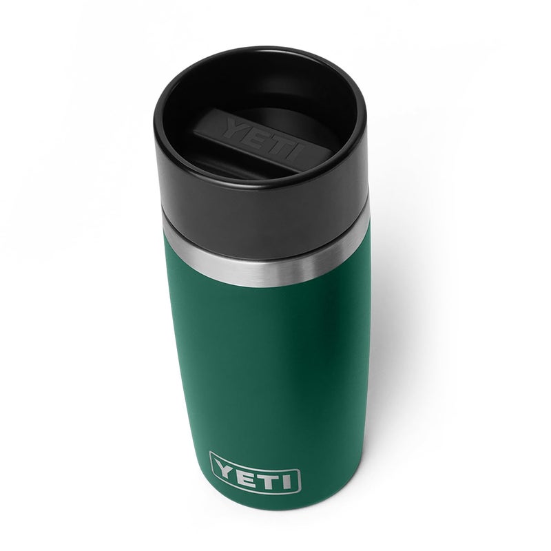 YETI Rambler 12 oz Travel Bottle, Stainless Steel, Vacuum Insulated with Leakproof Commuter Cap, Black Forest Green - Image 1