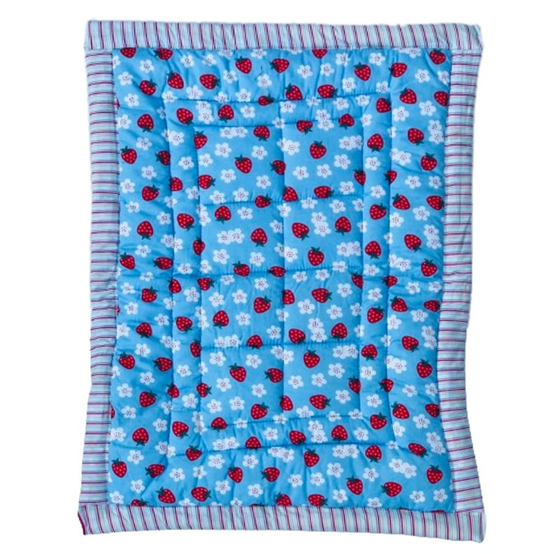 RURIBOSY Cotton Baby Cradle Bed MultiPurpose Cushioned Mattress Set Age01YR BluePink