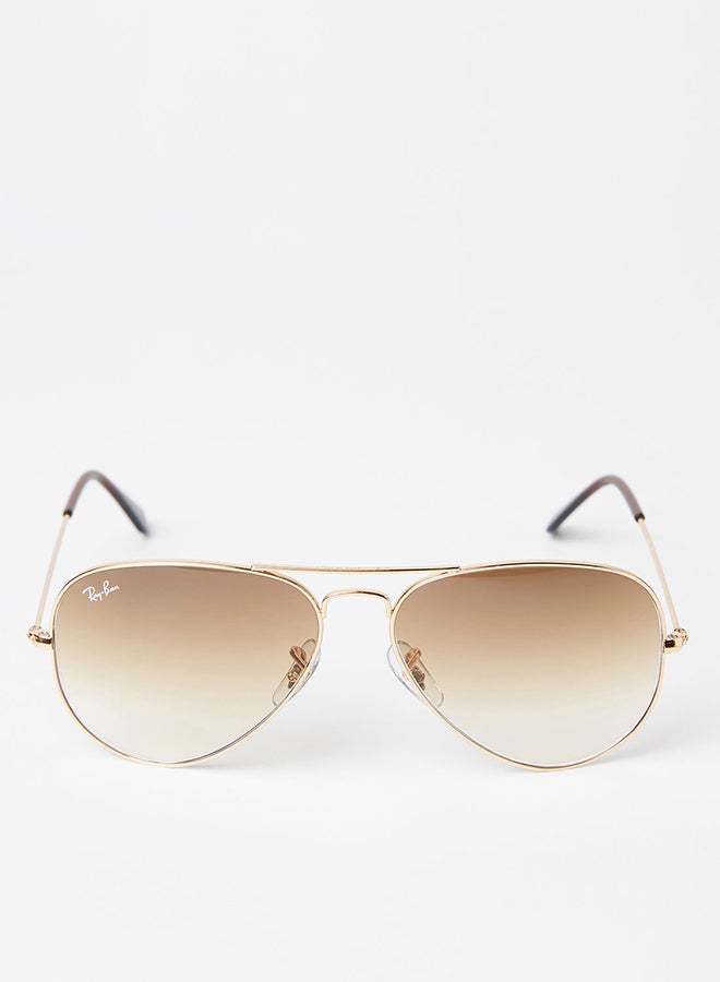 Ray-Ban Men Full Rim Aviator Sunglasses - RB3025-001/3F-58 - Lens Size: 58 mm - Gold