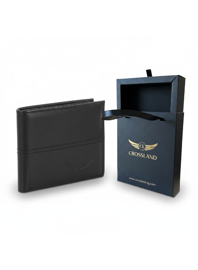 CROSSLAND Genuine Leather Slim Tri-Fold Wallet for Men, 8 ID Slots, RFID Blocking Technology - Image 2