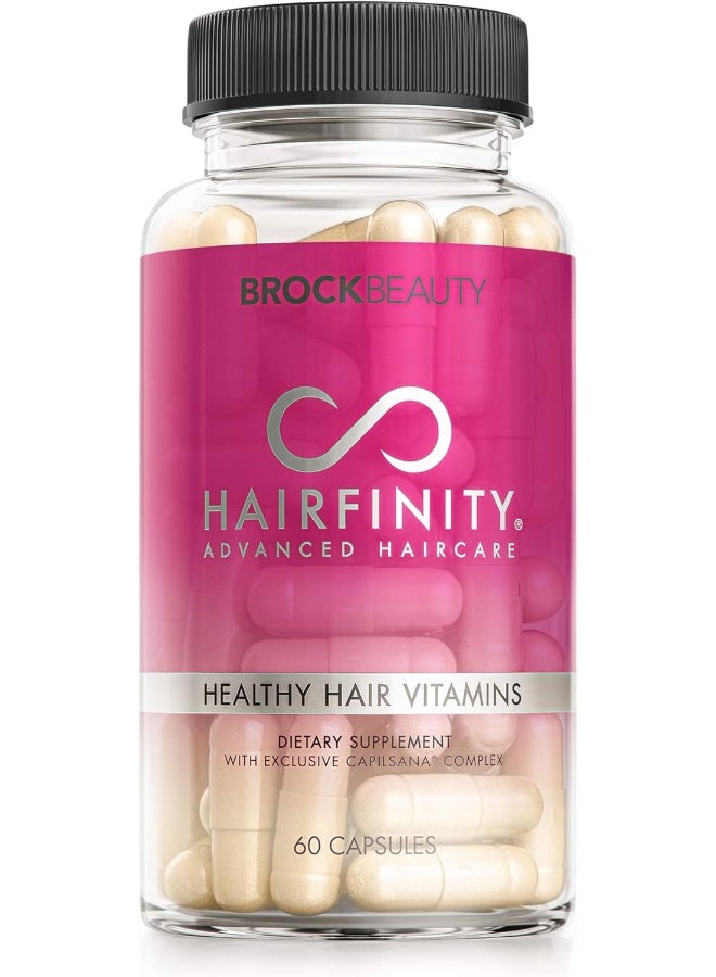 HAIRFINITY Hair Vitamins - Scientifically Formulated With Biotin, Amino Acids, And A Vitamin Supplement That Helps Support Hair Growth - Vegan - 60 Veggie Capsules (1 Month Supply) - Image 1