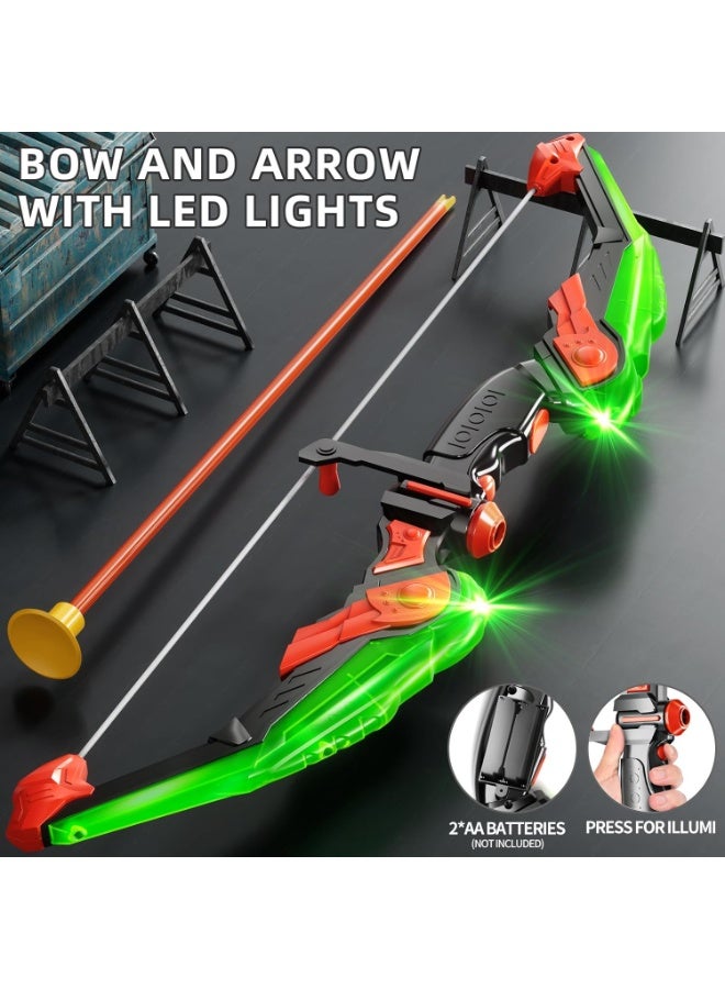 Bukela 2 Pack Archery Set - Includes 2 Bows, 20 Suction Cup Arrows & 2 Quivers & Standing Target, Outdoor Light Up Toys for Indoor Outdoor Sport Gifts for Boys Girls Ages 4-12 - Image 5