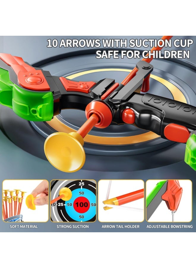 Bukela 2 Pack Archery Set - Includes 2 Bows, 20 Suction Cup Arrows & 2 Quivers & Standing Target, Outdoor Light Up Toys for Indoor Outdoor Sport Gifts for Boys Girls Ages 4-12 - Image 2