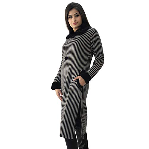 Matelco Women's Wool Straight Kurti for Winters (Ad04Caz45Gy_Grey_Medium) - Image 3