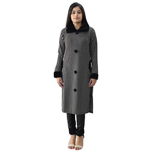 Matelco Women's Wool Straight Kurti for Winters (Ad04Caz45Gy_Grey_Medium) - Image 4