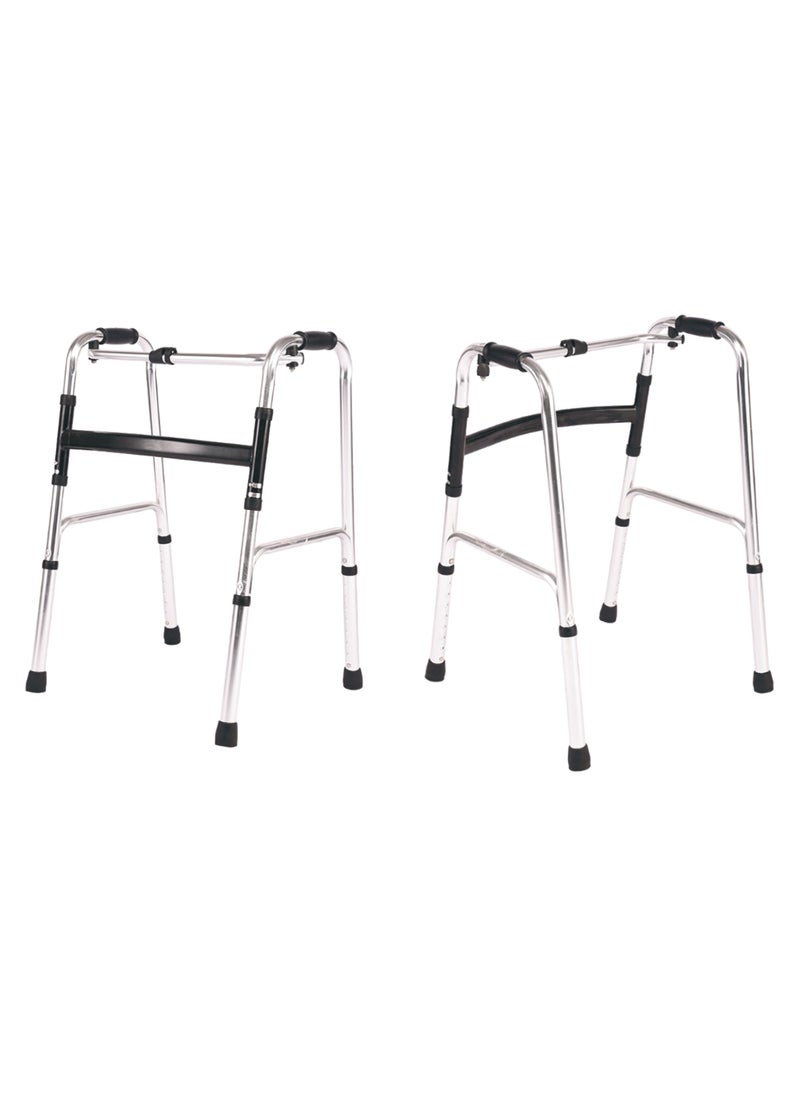 STARMED - StarMed Stainless steel Single Bend Walker, Adjustable Height, Lightweight Walking Support, button bend… - Image 1