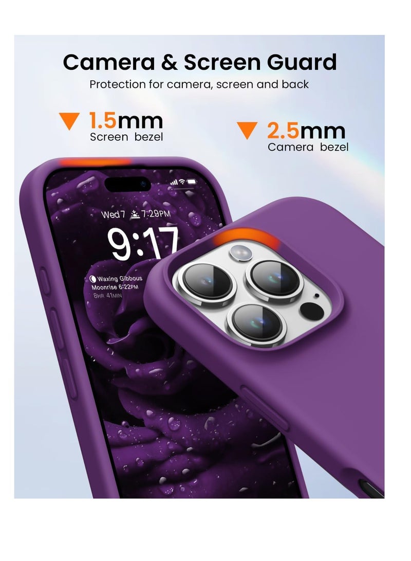Compatible with iPhone 16 Pro Max 6.9-inch Case, Premium Liquid Silicone Case, Full Body Protective Cover, Shockproof, Slim Phone Case, Anti-Scratch Soft Microfiber Lining - Violet  - Image 2