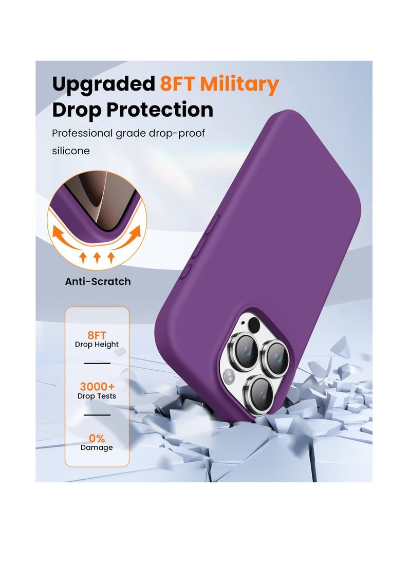 Compatible with iPhone 16 Pro Max 6.9-inch Case, Premium Liquid Silicone Case, Full Body Protective Cover, Shockproof, Slim Phone Case, Anti-Scratch Soft Microfiber Lining - Violet  - Image 3