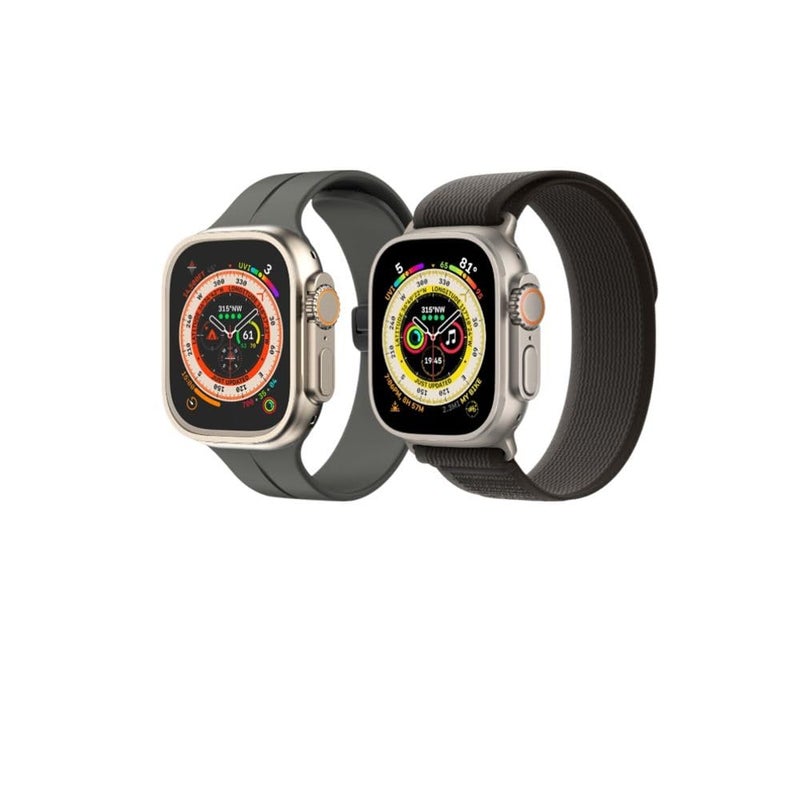 BURAQ 2-Pack Sports Strap Compatible with Apple Watch 49/46/45/44/42mm – Series Ultra 2/Ultra/9/8/7/6/5/4/3/2/1/SE – Model #1136 - Image 1