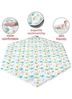 Moonsea Moonsea Hexagon Playpen Mat - Dinosaur Print Baby Playmat for Kids Tent, Suitable for Regalo My Play Portable Play Yard Six Panel Playpen  - Image 3