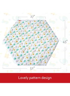 Moonsea Moonsea Hexagon Playpen Mat - Dinosaur Print Baby Playmat for Kids Tent, Suitable for Regalo My Play Portable Play Yard Six Panel Playpen  - Image 2