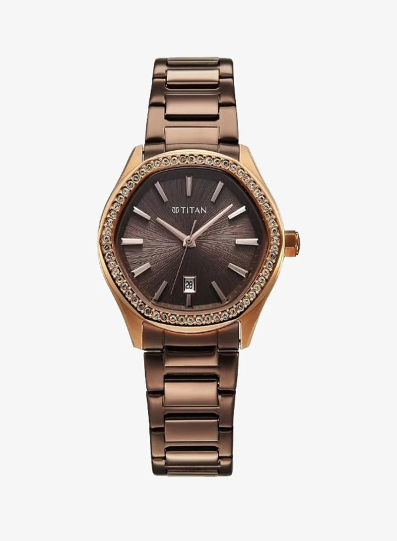 تيتان Women's Stainless Steel Analog Watch 95326KM02 - 32 mm