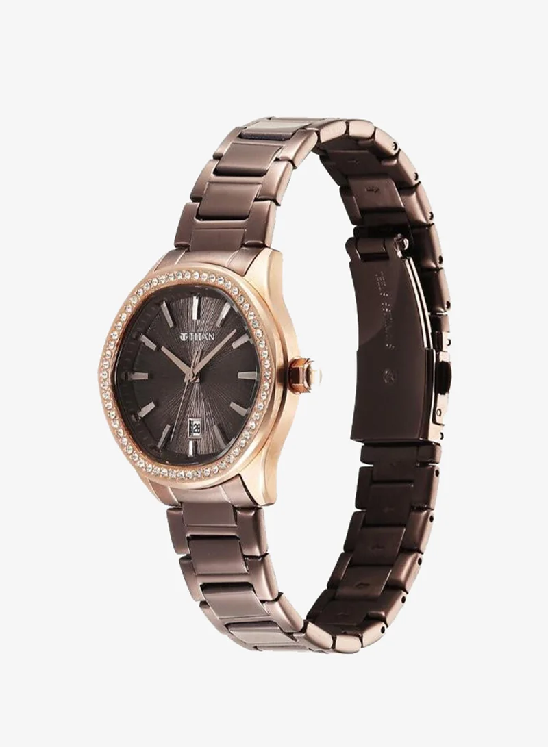 تيتان Women's Stainless Steel Analog Watch 95326KM02 - 32 mm