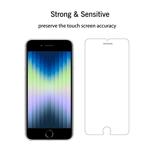 Ailun Screen Protector for iPhone SE 2020 2nd/2022 3rd Generation, 4.7-Inch Tempered Glass 0.25mm Case Friendly 3 Pack Clear - Image 5