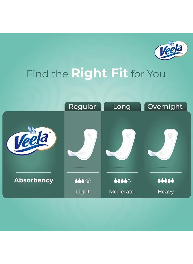 Veela Cushion Soft Pantiliners - Ultra-Soft, Breathable, Leak-Proof Daily Feminine Hygiene Protection and Everyday Freshness (Long, 25, count) - Image 2