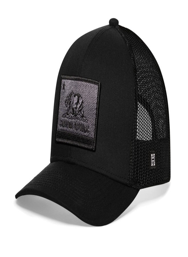 HAKA State Flag Series Trucker Hat for Men & Women, Adjustable Baseball Hat, Golf Hat Snapback, Black, One size - Image 2