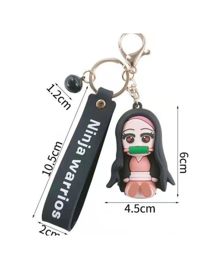 Demon Slayer x DCMJ Demon Slayer cartoon keychain figurines, schoolbag pendants, car key pendants, bag pendants, keychains - Image 4