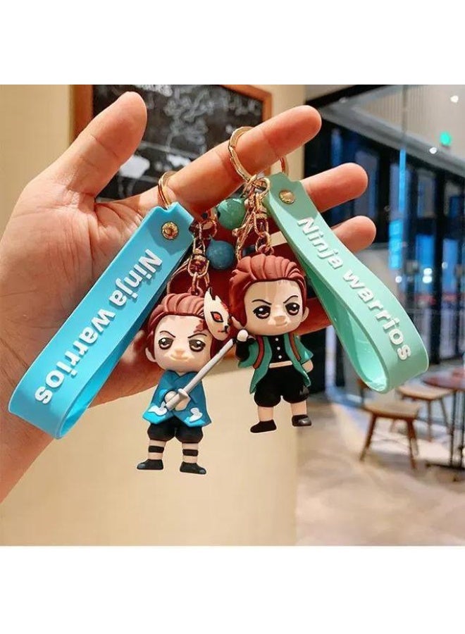 Demon Slayer x DCMJ Demon Slayer cartoon keychain figurines, schoolbag pendants, car key pendants, bag pendants, keychains - Image 3