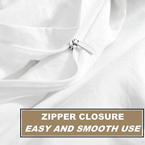 RUSTIC LINEN Super Soft Brushed Microfiber Cotton Satin Striped Double Duvet/Quilt/Razai/Comforter Cover,90X100(Inches) Zip Cover,228X254(CM) Comforter Cover with Zipper with Four Corner Ties - Image 5